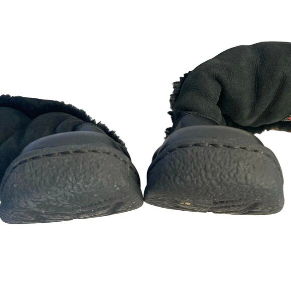 BORN Jolie Tall Suede Leather Shearling‎ Winter Boots Womens 6 Boho Tribal Cozy - Picture 9 of 13